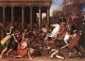 Destruction of temple classical painter Nicolas Poussin